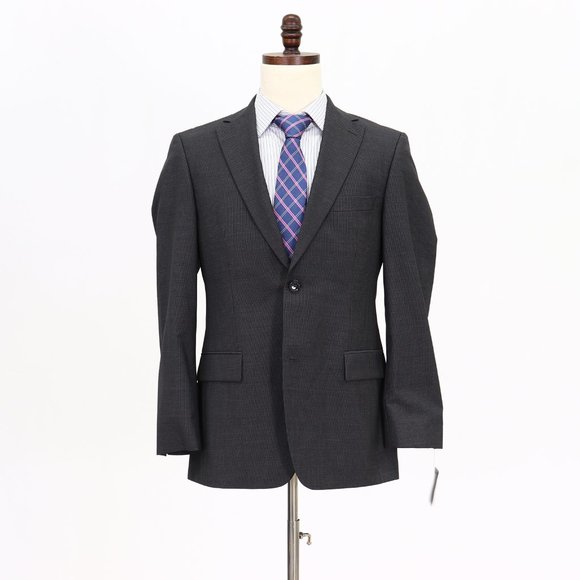 Hugo Boss 38R Gray Striped 2-Button Sport Coat Blazer Jacket V098 - Picture 1 of 11